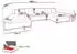 Mirjan24 Alia Lux Ecksofa U-Form mit Schlaffunktion & Bettkasten, 360x75x160cm