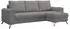 MKS Meble Hugo-lin Ecksofa Cordstoff Hellgrau mit Schlaffunktion, L-Form 242x140cm