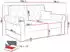 Mirjan24 Viva Roma III 3-Sitzer Schlafsofa mit Bettkasten (Roma III)