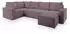 Masseno NORENA L-S Ecksofa U-Form mit Schlaffunktion & Bettkasten, Lila (NORENA L-S POSO 130)