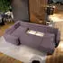 Masseno NORENA L-S Ecksofa U-Form mit Schlaffunktion & Bettkasten, Lila (NORENA L-S POSO 130)