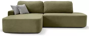 Beautysofa GAVI Ecksofa L-Form mit Schlaffunktion & Bettkasten, Dunkelgr&uuml;n, links (Velo 629)