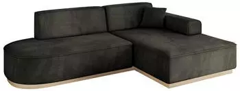 ALTDECOR IREA-L1 Ecksofa L-Form Velvet 232x165x80cm Schwarz (IREA-L1)