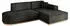 ALTDECOR IREA-L1 Ecksofa L-Form Velvet 232x165x80cm Schwarz (IREA-L1)