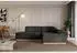ALTDECOR IREA-L1 Ecksofa L-Form Velvet 232x165x80cm Schwarz (IREA-L1)
