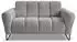 Beautysofa Volare 2-Sitzer Sofa Chenille Storm, schwarze Metallbeine