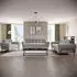 Beautysofa Volare 2-Sitzer Sofa Chenille Storm, schwarze Metallbeine