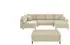 S-Style Möbel Trygve Wohnlandschaft U-Form mit Hocker, Chenille, Beige, 310x81cm