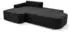 Beautysofa GAVI Ecksofa L-Form mit Schlaffunktion & Bettkasten, Velours, Schwarz, 269x171cm