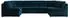 MKS Meble Comodo U Wohnlandschaft U-Form Schlaffunktion Dunkelblau Velvet 340x93x206cm