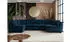 MKS Meble Comodo U Wohnlandschaft U-Form Schlaffunktion Dunkelblau Velvet 340x93x206cm