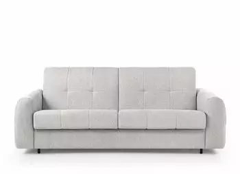Beautysofa Pireus Schlafsofa 3-Sitzer mit Bettkasten, Beige, 160x200 (Misterio 03)
