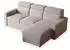 Masseno PADWA Ecksofa L-Form Kordstoff Beige mit Schlaffunktion & Bettkasten (PADWA POSO 02)