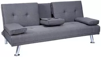 MCW MCW-F60 3-Sitzer Schlafsofa Textil dunkelgrau 166x97cm (MCW-F60)