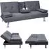 MCW MCW-F60 3-Sitzer Schlafsofa Textil dunkelgrau 166x97cm (MCW-F60)