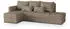 Masseno LUMARI L-S Ecksofa L-Form mit Schlaffunktion & Bettkasten, Braun, 262x143cm (LUMARI L-S NEVE 16)