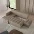 Masseno LUMARI L-S Ecksofa L-Form mit Schlaffunktion & Bettkasten, Braun, 262x143cm (LUMARI L-S NEVE 16)