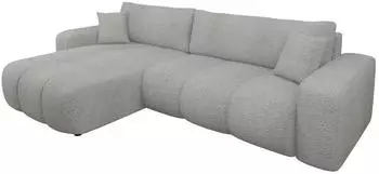 Mirjan24 Furyn Maxi Ecksofa Boucle L-Form mit Schlaffunktion und Bettkasten