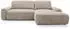 Selsey Alferia Ecksofa mit Schlaffunktion Breitcord-Bezug beige, L-Form 264x162cm