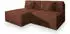 Masseno FIORO Ecksofa L-Form mit Schlaffunktion & Bettkasten, Kord, Braun (FIORO TILIA 52)