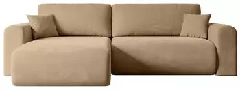 ALTDECOR ORRO-L Ecksofa mit Schlaffunktion und Bettkasten, L-Form, Beige, 272x145x83cm