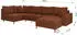 S-Style Möbel Zara Wohnlandschaft U-Form Cord Terrakotta, 6-Sitzer, 310x81x161cm