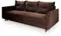 Masseno NAPOL Schlafsofa mit Bettkasten, Plüsch-Stoff, Braun (NAPOL KRONOS 06)
