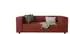 S-Style Möbel 2-Sitzer Sofa Cord-Stoff Terrakotta, Wellenfederung, Massivholz