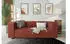 S-Style Möbel 2-Sitzer Sofa Cord-Stoff Terrakotta, Wellenfederung, Massivholz