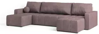 Masseno Tolari Ecksofa U-Form mit Schlaffunktion und Bettkasten, Rosa (TOLARI KRONOS 27)