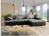 Mirjan24 Bangkok Ecksofa mit Schlaffunktion, Hellgrau, L-Form 310x175cm