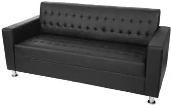 MCW Pori 3-Sitzer Sofa Kunstleder schwarz 180cm (800000678673)