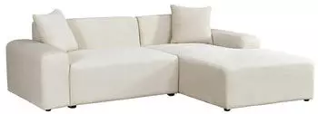 Home Deluxe AMELIO Ecksofa Cord L-Form, Beige, 240x178cm