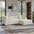 Home Deluxe AMELIO Ecksofa Cord L-Form, Beige, 240x178cm
