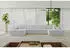 ALTDECOR IREA-U2 Wohnlandschaft U-Form 6-Sitzer Textil Hellgrau 386x165x80cm (IREA-U2)