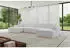 ALTDECOR IREA-U2 Wohnlandschaft U-Form 6-Sitzer Textil Hellgrau 386x165x80cm (IREA-U2)