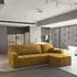 Masseno Volira Ecksofa L-Form mit Schlaffunktion & Bettkasten, Gelb, 230x143cm (VOLIRA KRONOS 01)