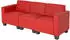 MCW Moncalieri 3-Sitzer Sofa Textil, rot (Moncalieri-3)
