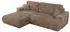 MKS Meble OVO L Ecksofa mit Schlaffunktion & Bettkasten, Cord Braun, L-Form, 271x195cm