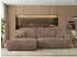 MKS Meble OVO L Ecksofa mit Schlaffunktion & Bettkasten, Cord Braun, L-Form, 271x195cm