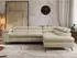 MKS Meble Pablo L Ecksofa L-Form Velvet Beige Schlaffunktion Bettkasten (PABLO L)