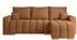 MKS Meble Kirasso L Ecksofa mit Schlaffunktion und Bettkasten, L-Form, Orange (Kirasso L)