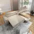 Masseno Alvoro R-S Ecksofa L-Form Velours Creme mit Schlaffunktion & Bettkasten (ALVORO R-S MATT VELVET 06)