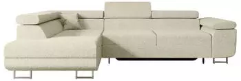 ALTDECOR GUSA-L Ecksofa mit Schlaffunktion und Bettkasten, Boucl&eacute;, Beige, L-Form, 272x202cm