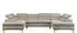 MKS Peter Wohnlandschaft U-Form Webstoff Beige, 346x76x208cm