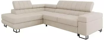 Mirjan24 Laris Premium Ecksofa mit Schlaffunktion und Bettkasten, L-Form