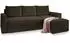 Masseno Potaro Ecksofa L-Form Schlaffunktion Bettkasten Kordstoff Braun (POSO 06)