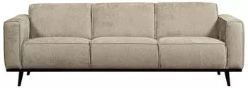 Woood Statement 3-Sitzer Sofa Struktursamt Creme, 230cm (Statement)