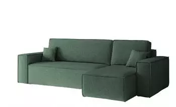 Kaiser M&ouml;bel Best Ecksofa L-Form mit Schlaffunktion & Bettkasten, Stoff Neve, Gr&uuml;n