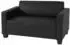 MCW Lyon 2-Sitzer Loungesofa Kunstleder, schwarz